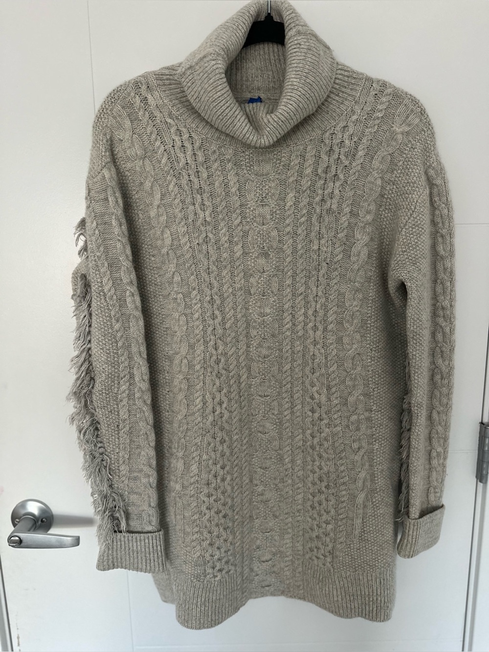 Kit and Ace 100% Cashmere Turtleneck Sweater – Womens S/M | Cable Knit Longline